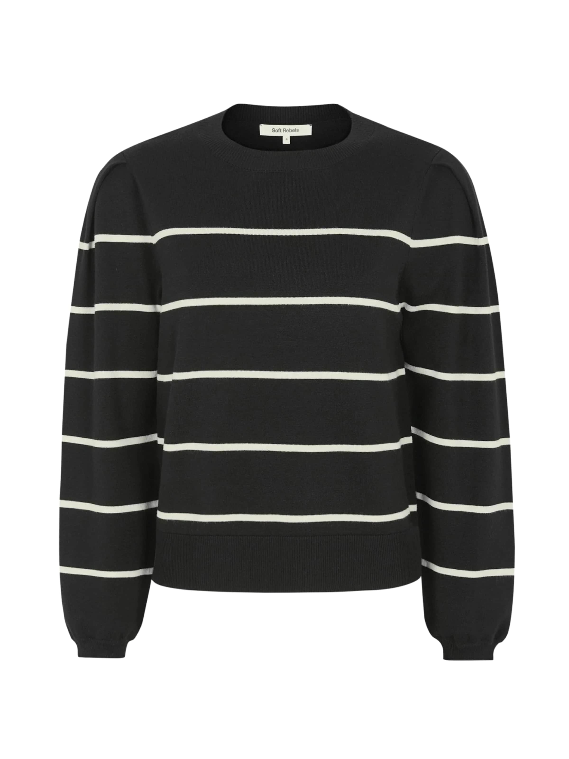 Pulover ' SRMarla ' de la Soft Rebels pe negru: față