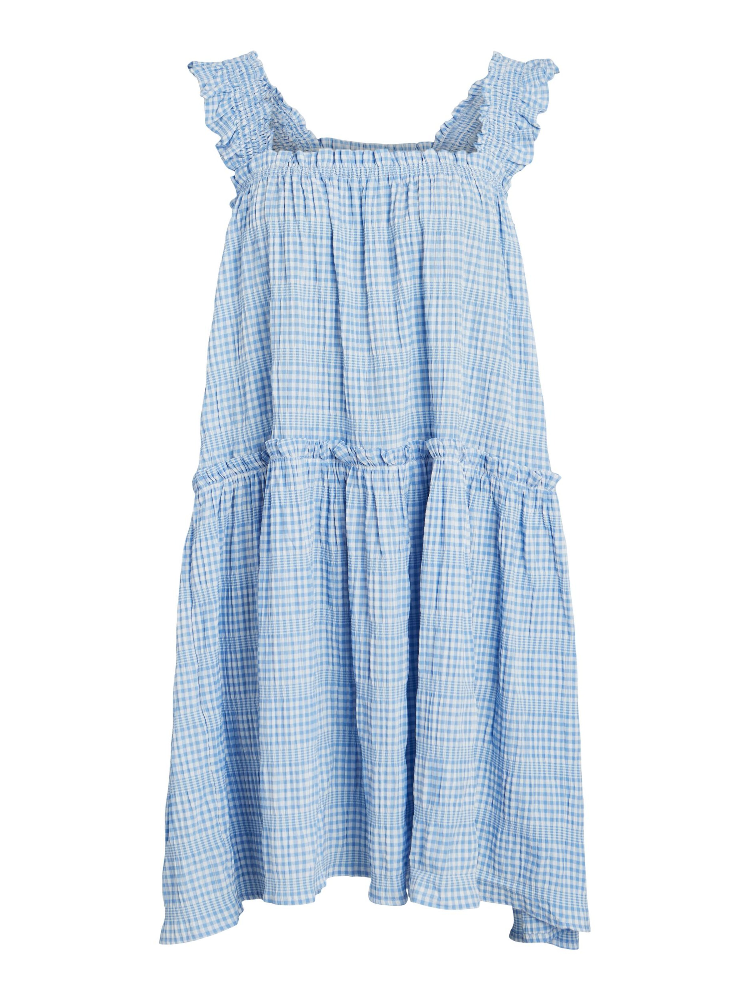 OBJECT Jurk 'Azana' in de kleur Lichtblauw / Wit, Productweergave