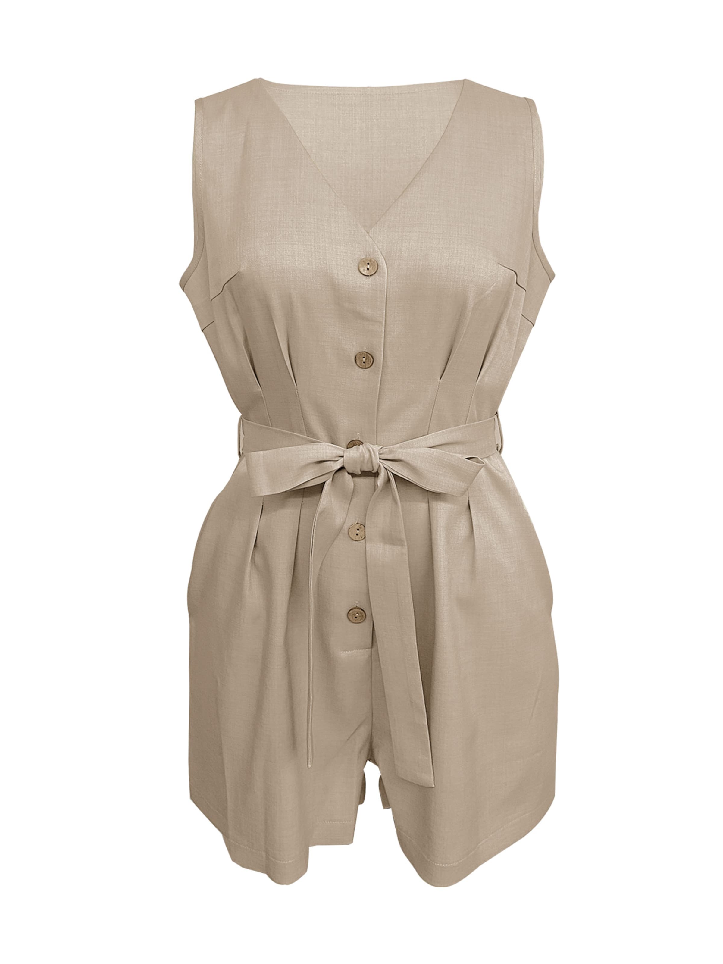 MEETWEE Jumpsuit in Beige: voorkant