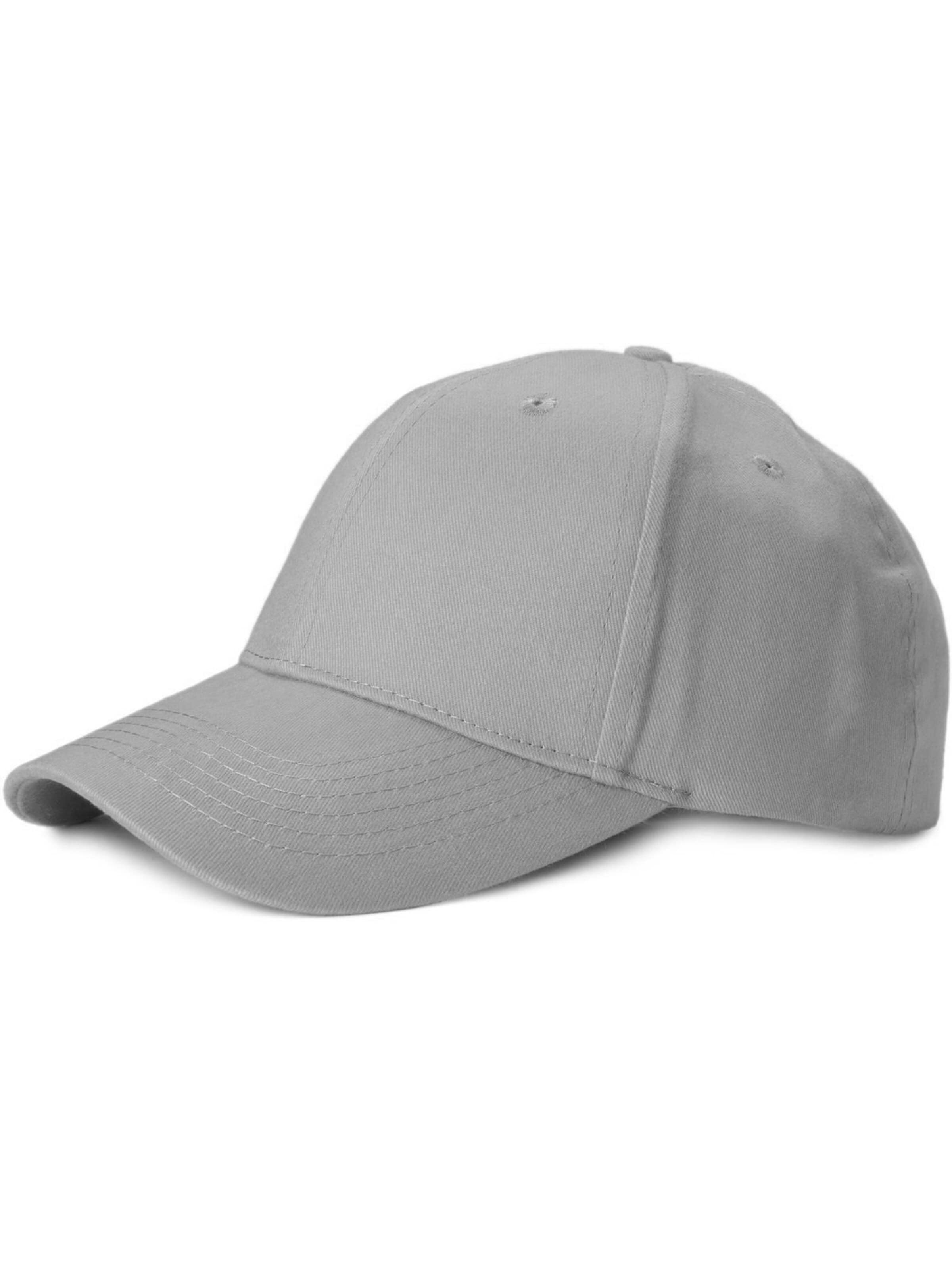 styleBREAKER Cap 'Baseball Cap Einfarbig' in Grey: front