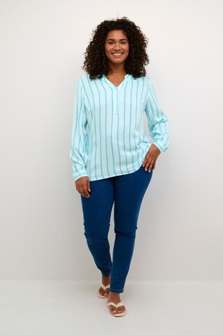 Camicia da donna 'Sida' di KAFFE CURVE in blu