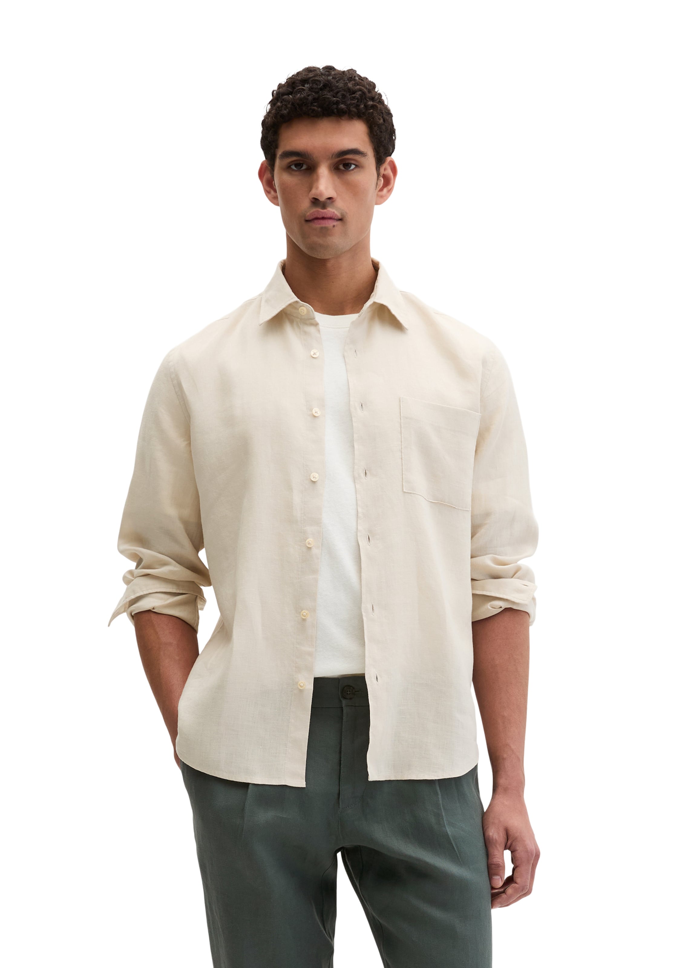 Marc O'Polo Regular fit Ing - bézs: elől