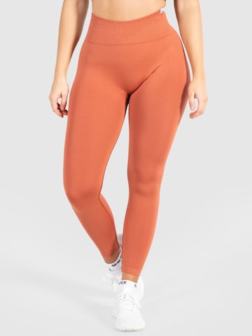 Smilodox Skinny Workout Pants 'Amaze Scrunch' in Orange: front