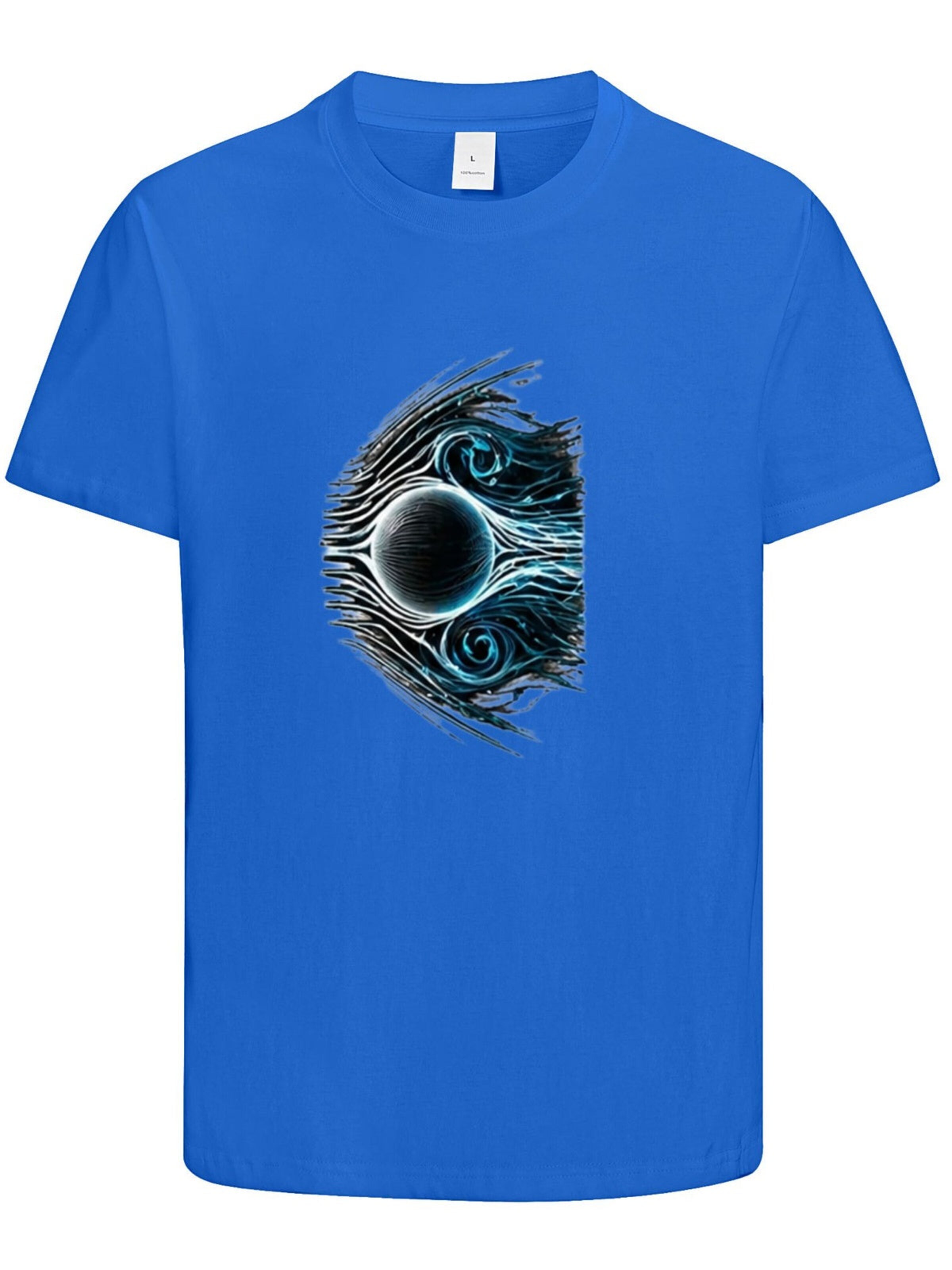 HUSKSWARE Shirt 'Grafik'‌‌‌‌‌‌ in Blau: Vorderseite