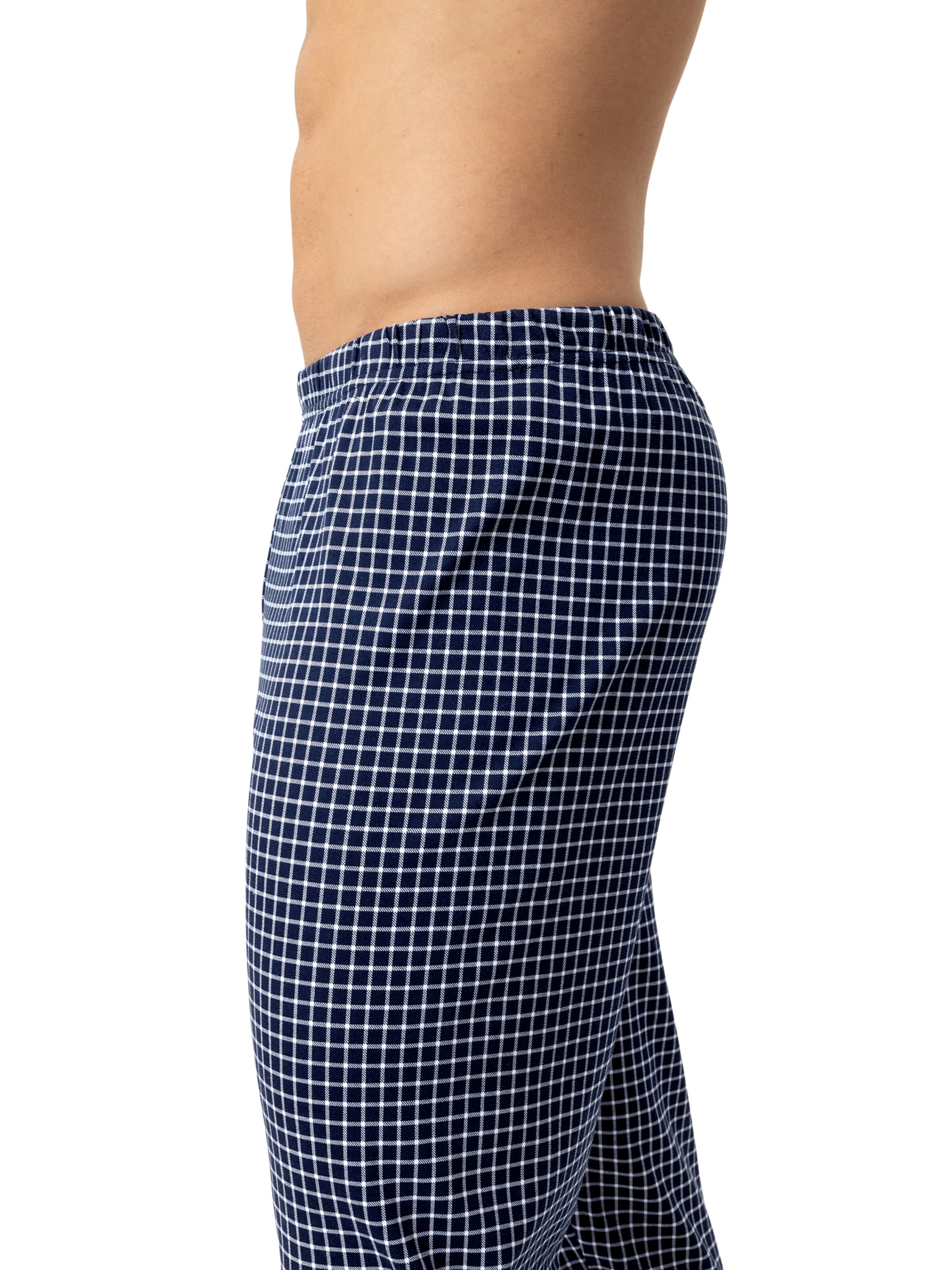 Pantalon de pyjama 'White Check' Mey en bleu