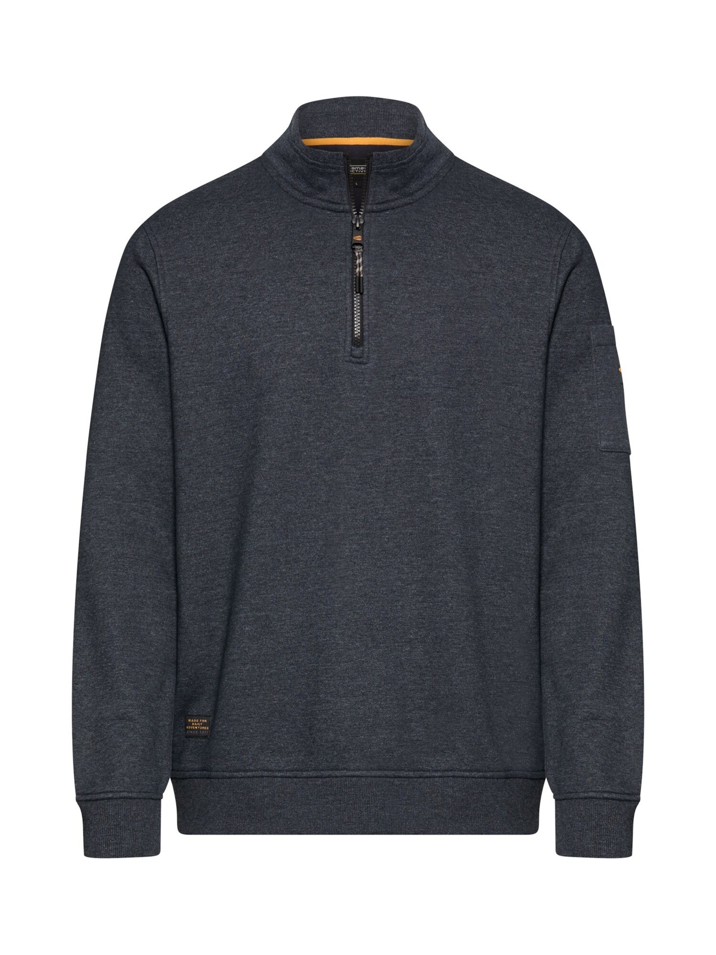CAMEL ACTIVE Sweatshirt mit Troyerkragen in Blau: Vorderseite