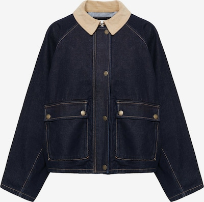 Pull&Bear Välikausitakki 'PACIFIC' koossa XS värissä beige / yönsininen, Tuotenäkymä