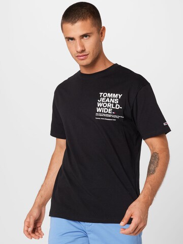 T-Shirt Tommy Jeans en noir : devant