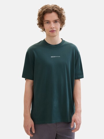 T-Shirt TOM TAILOR DENIM en vert : devant