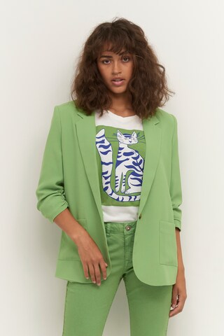 Cream Blazer 'Cocamia' in Green: front