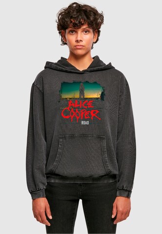 Merchcode Sweatshirt 'Alice Cooper - Back Road' in Zwart: voorkant