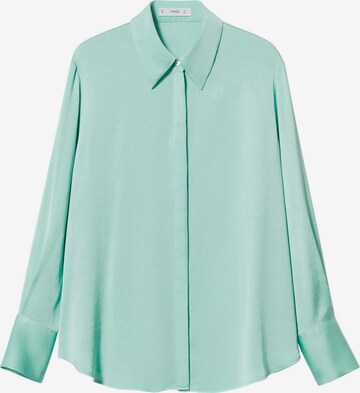 MANGO Blouse 'IDEALE' in Groen: voorkant