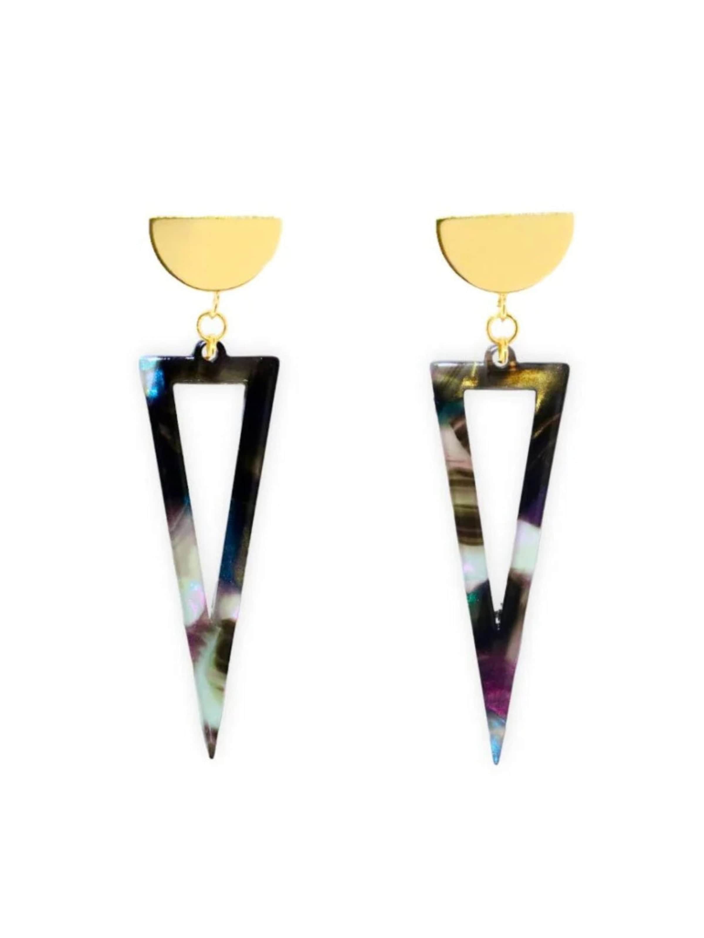 Fräulein Wunder Earrings 'Acetat Agnes' in Mixed colors: front