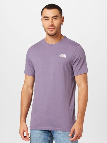THE NORTH FACE Regularny krój Koszulka 'Simple Dome' w kolorze fioletowy: przód