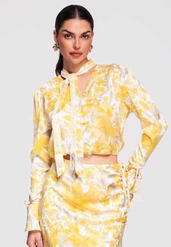 Ombre Blouse in Geel: voorkant