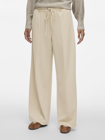 VILA Wide leg Trousers 'VIClua' in Beige: front