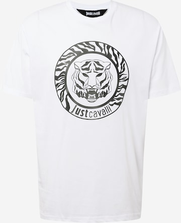 T-Shirt Just Cavalli en blanc : devant