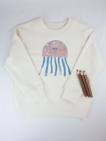 Pull-over 'Kinder Sweater aus Biobaumwolle - Qualle' MelaDi en blanc