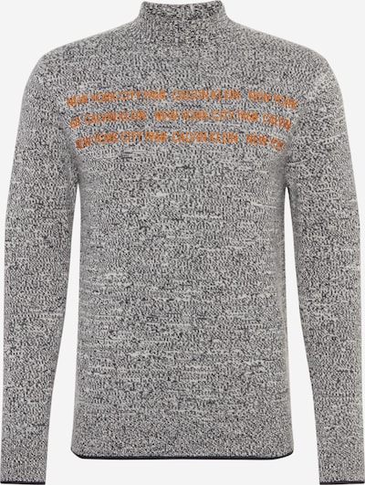 Calvin Klein Trui 'HEATHER' in de kleur Sinaasappel / Zwart gemêleerd, Productweergave