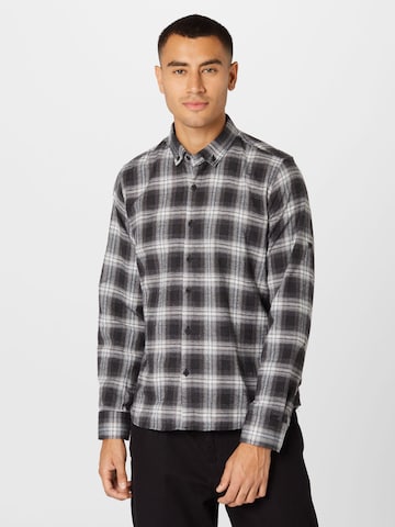 Trendyol Regular fit Button Up Shirt in Grey: front