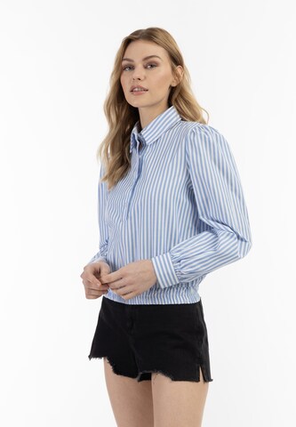 DreiMaster Vintage Blouse in Blauw: voorkant