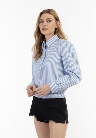 DreiMaster Vintage Blouse in Blauw: voorkant