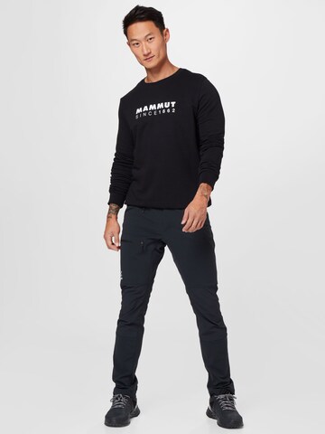 MAMMUT Tapered Athletic Fleece Jacket in Black