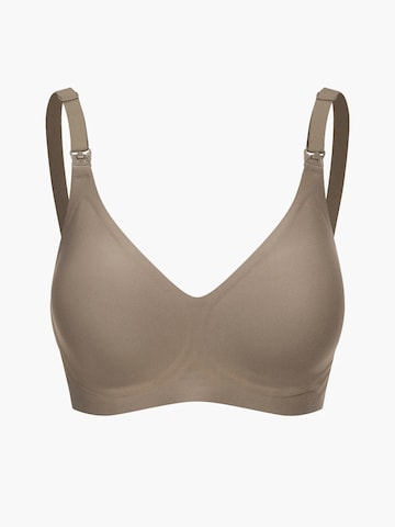 cfab (formerly creamy fabrics) BH 'Comfort Maternity Still-BH ohne Bügel' in Grijs: voorkant