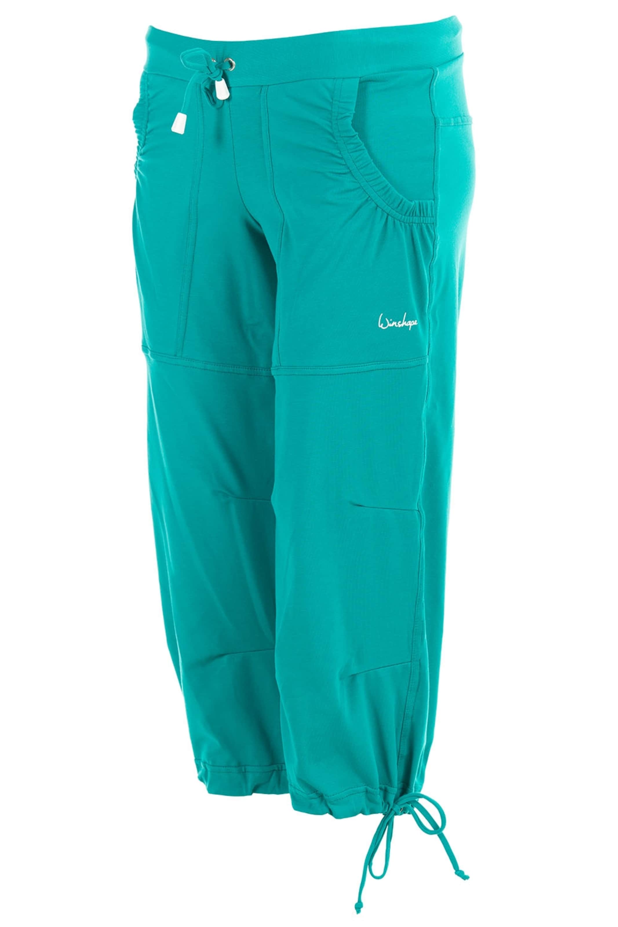 Winshape Ozke Športne hlače 'WBE6' | zelena barva