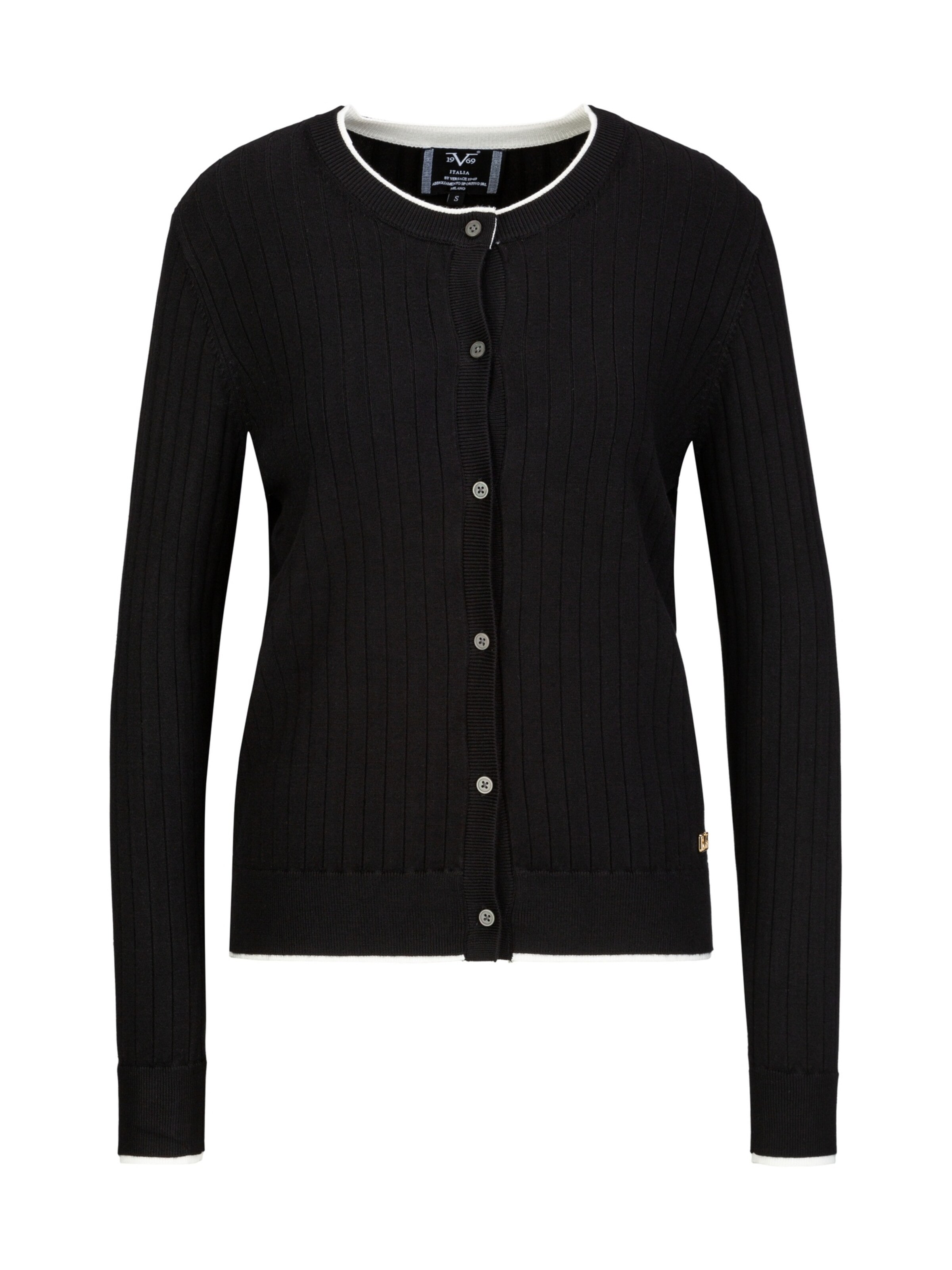 19V69 ITALIA Strickjacke 'Caro' in Schwarz: Vorderseite