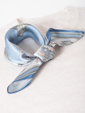 Écharpe 'Seidentuch quadratisch Kaleidoskop 53x53 blau' MayTree en bleu