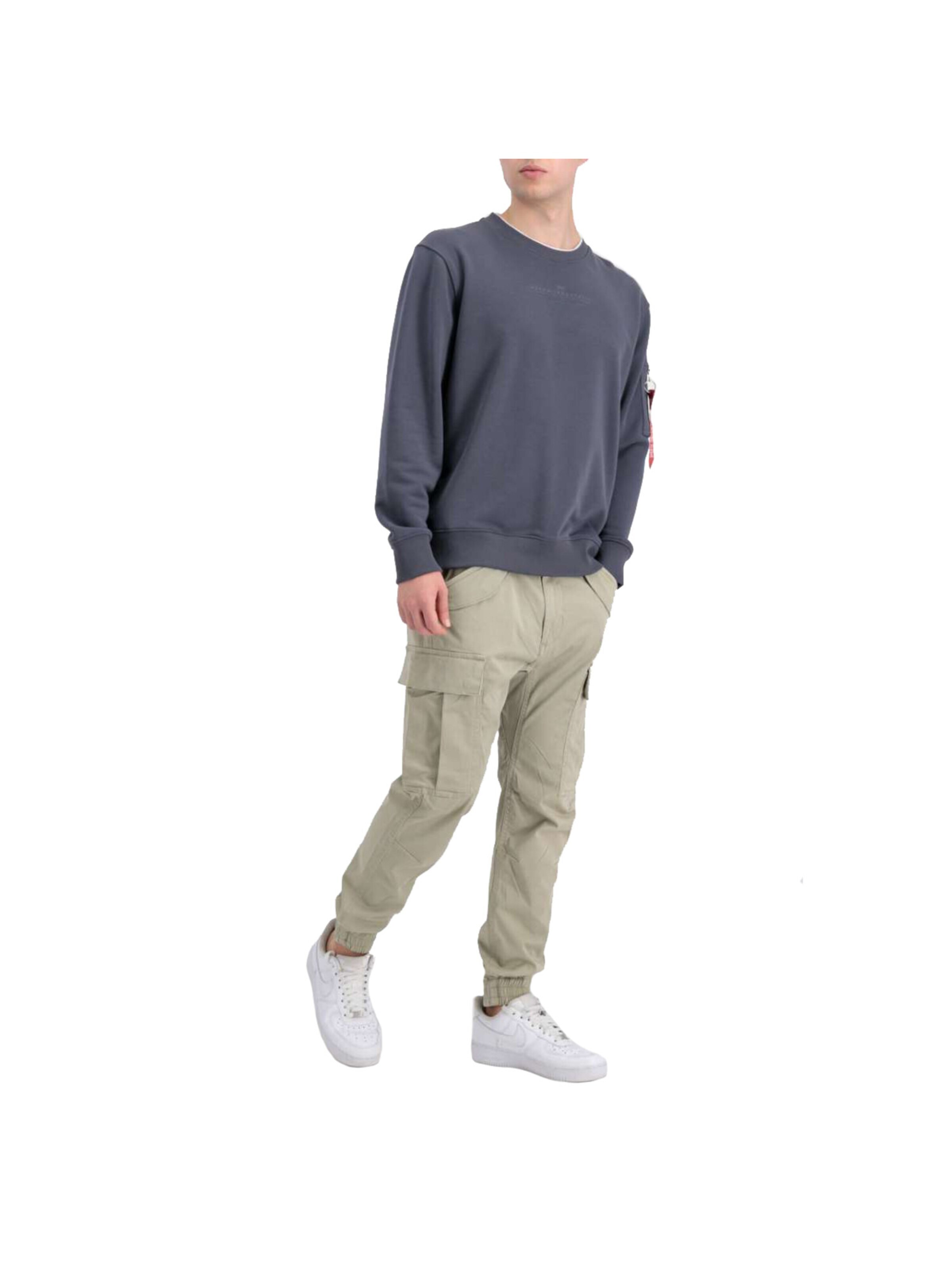 ALPHA INDUSTRIES Sweatshirt 'Double Layer'‌‌‌‌ in Grau