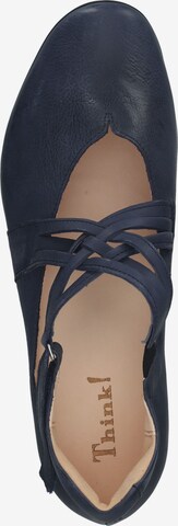 THINK! Ballet Flats with Strap in Blue