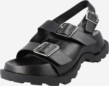 Warehouse Sandals in Black: front