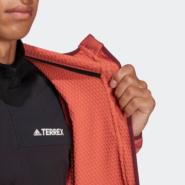 ADIDAS TERREX Skinny Athletic Fleece Jacket in Orange