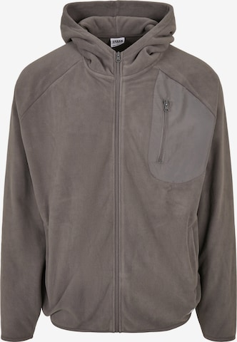 Urban Classics Fleece Jacket 'Polar' in Grey: front