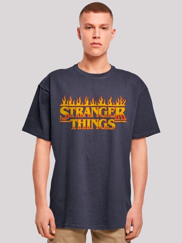 F4NT4STIC Shirt 'Stranger Things Netflix TV Series' in Blue: front