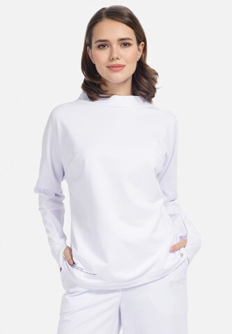 Sweat-shirt HELMIDGE en blanc : devant