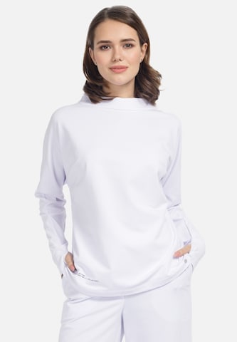 Sweat-shirt HELMIDGE en blanc : devant