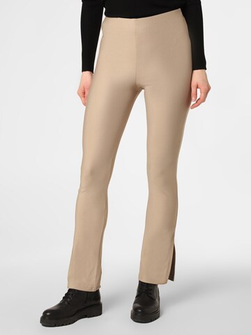 EDITED Flared Leggings ' Zihna ' in Beige: front