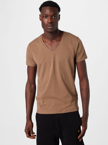 DAN FOX APPAREL T-shirt 'Samuel' i brun