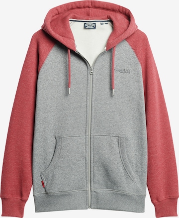 Superdry Sweatjacke 'Essential' in Grau: predná strana