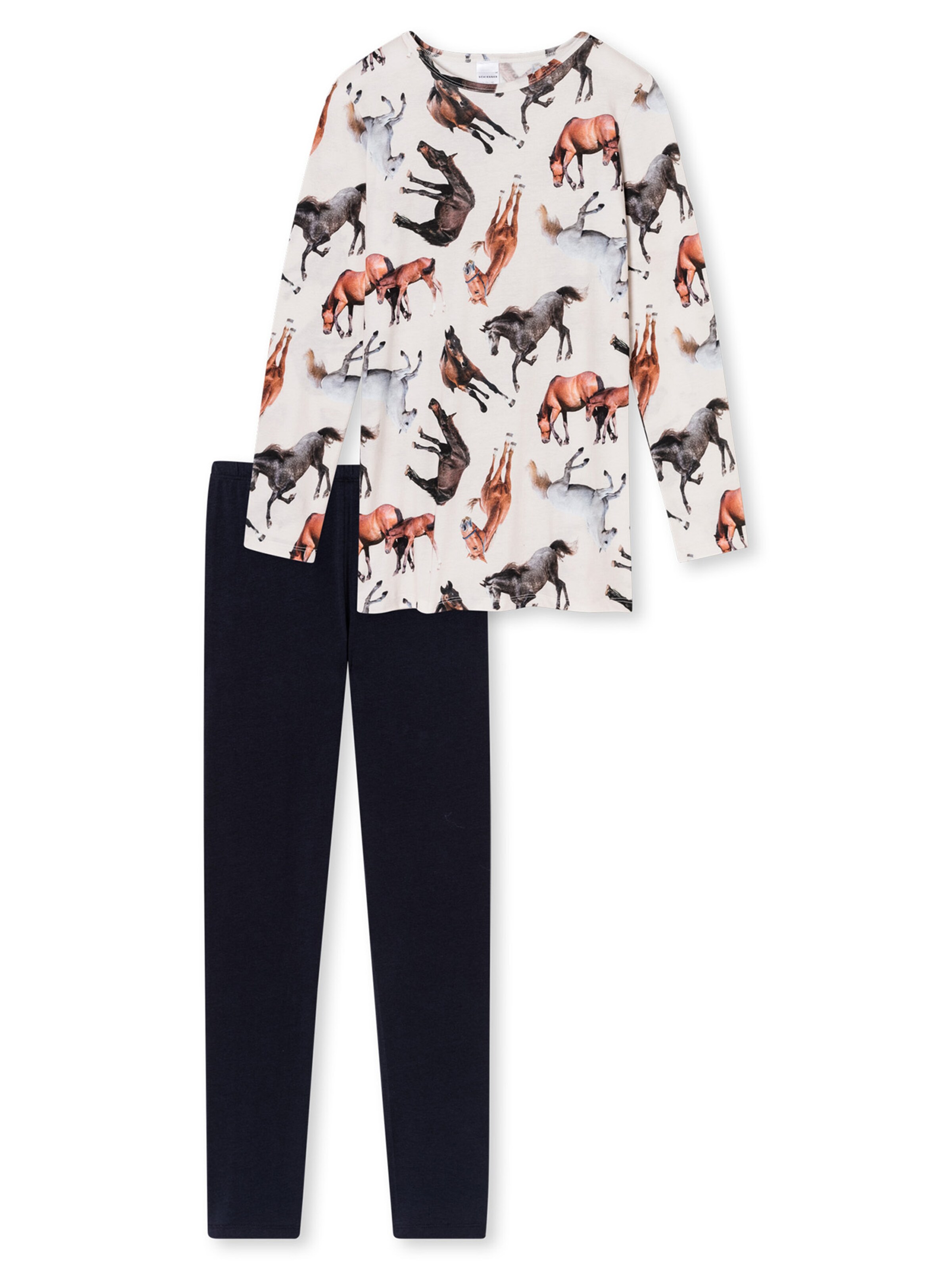 SCHIESSER Nachtkledij 'Horse World' in Gemengde kleuren: voorkant