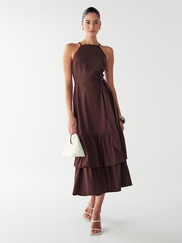 Willa Dress 'LOU TIERED' in Brown