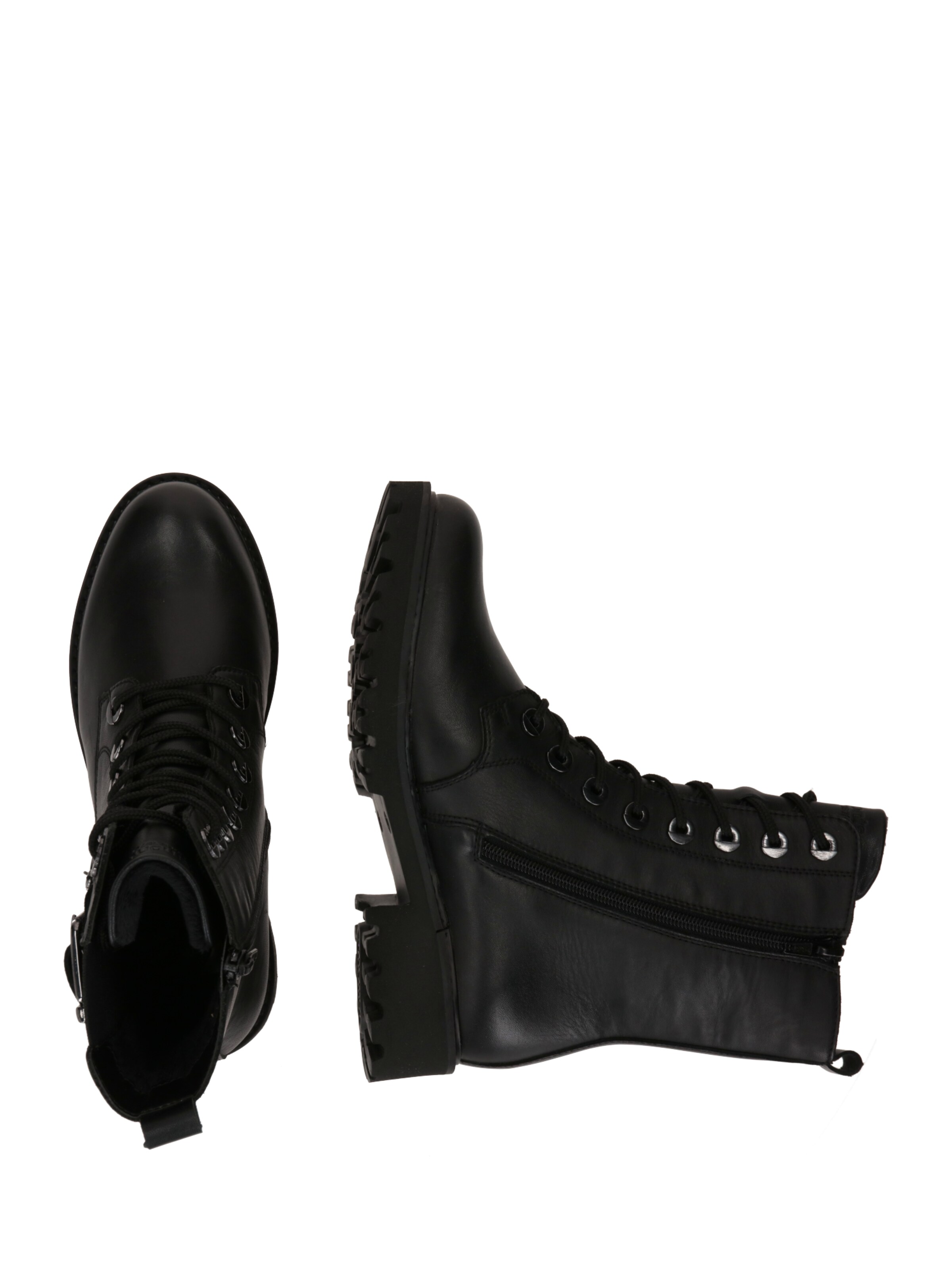 REMONTE Schnürstiefelette in Schwarz