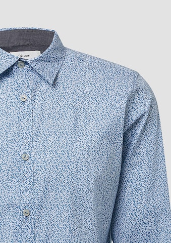 Coupe slim Chemise s.Oliver en bleu
