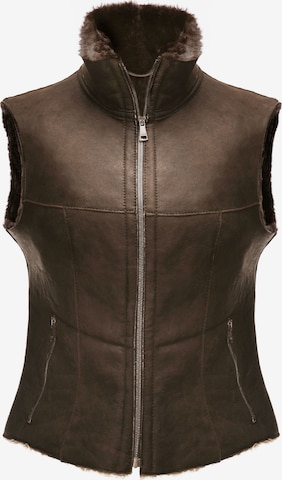 Werner Christ Horse Vest 'Kimberly' in Brown: front