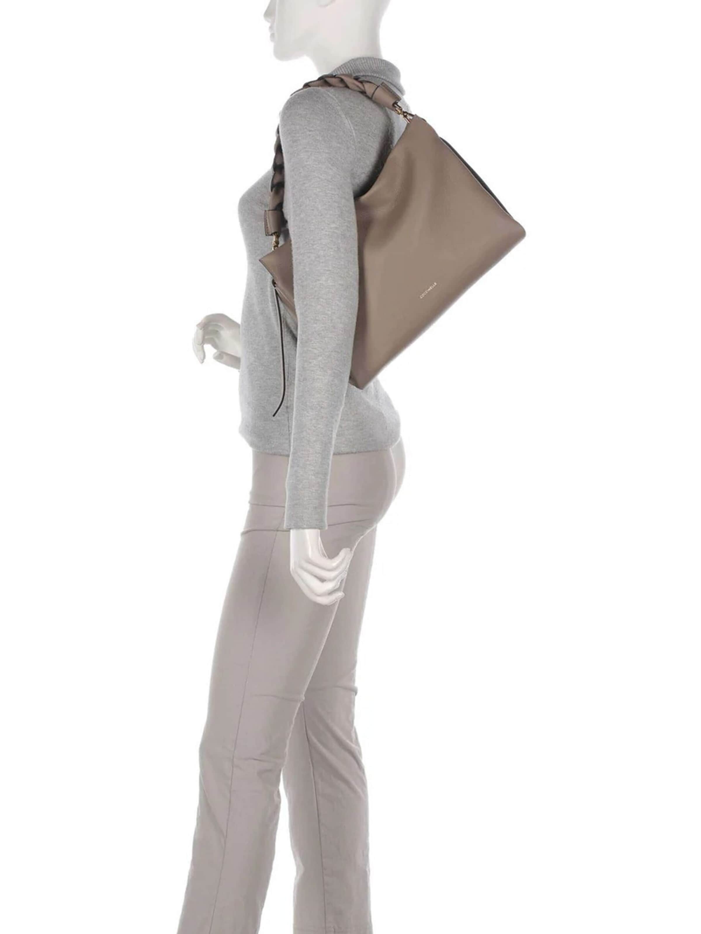 Borsa a mano 'Boheme Grana Double Shoulder Bag' di Coccinelle in grigio
