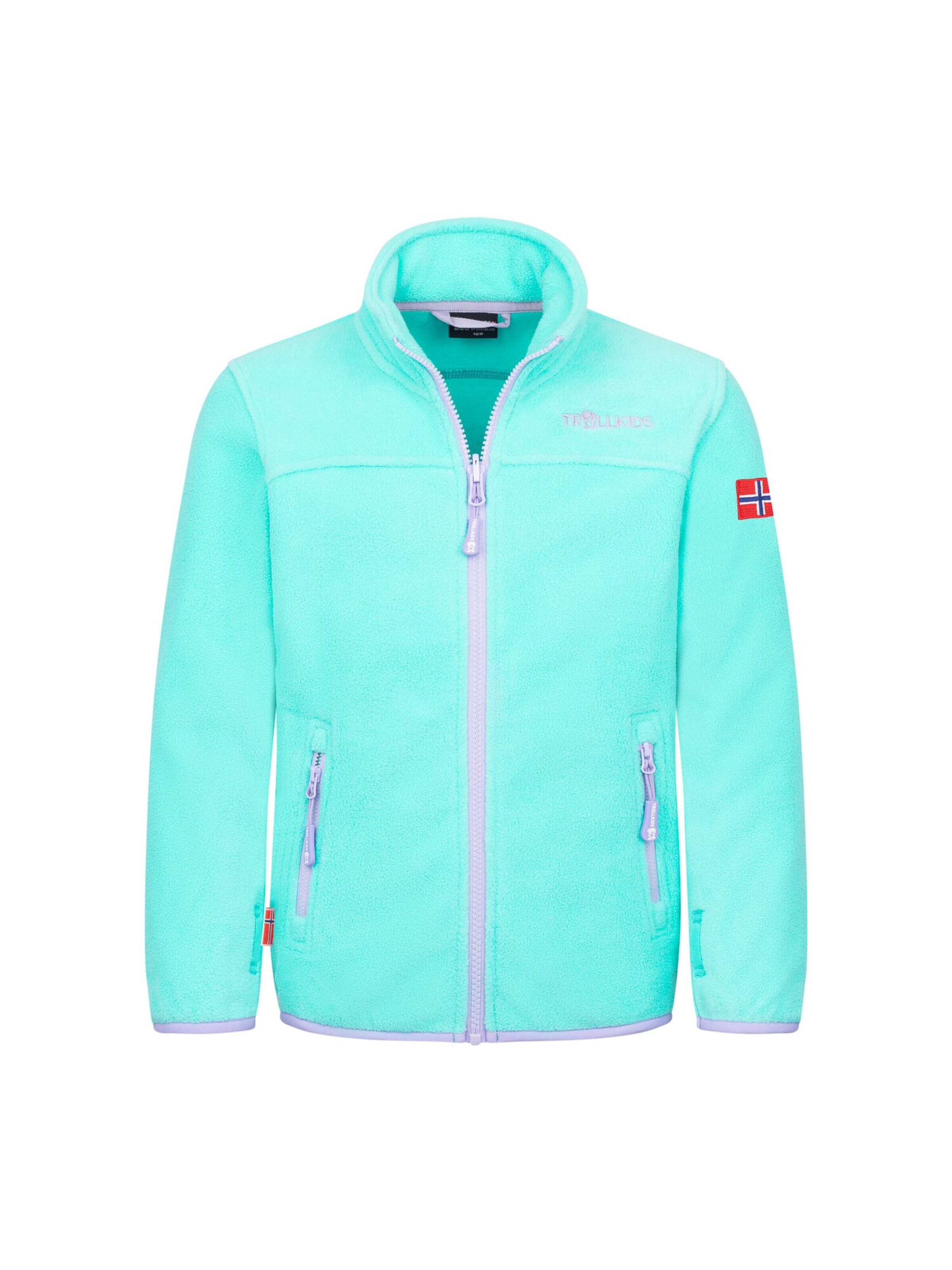 TROLLKIDS Fleece Jacket in Green: front