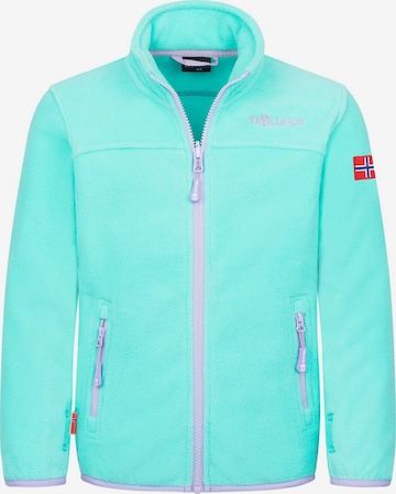 TROLLKIDS Fleece Jacket in Green: front